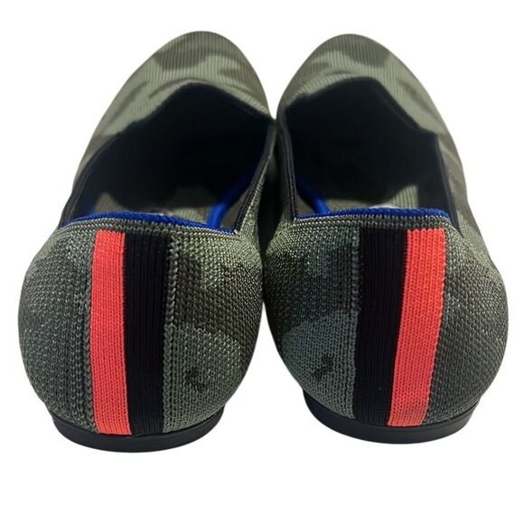 Rothy's Olive Green Camo Round Toe Knit Slip On Flats Size 9 - Picture 7 of 11